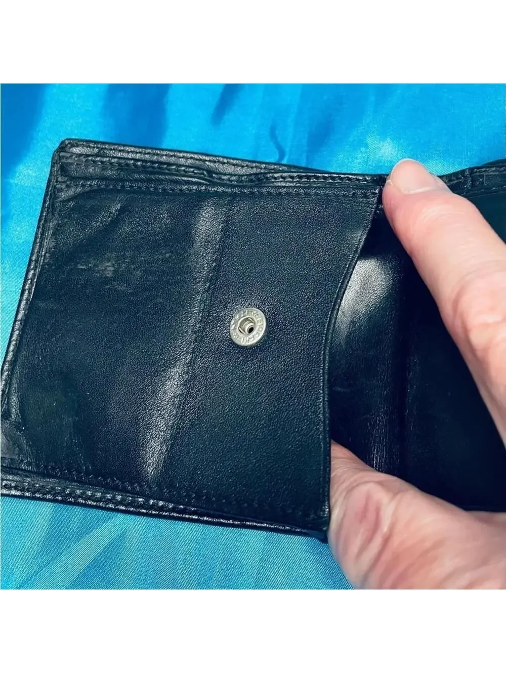 Fendi Black Leather Mens Wallet EUC